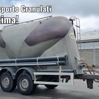 Rimorchio Cisterna Trasporto Cemento / Farina
