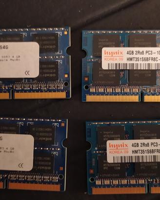 Memoria RAM mac book pro slot da 4GB