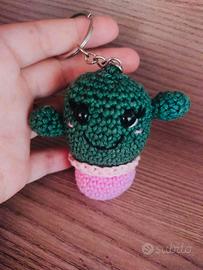 Portachiavi amigurumi piantina grassa 