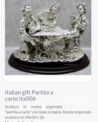 Scultura in resina argentata Euro 250