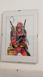 Deadpool inchiostro e pennarelli A4