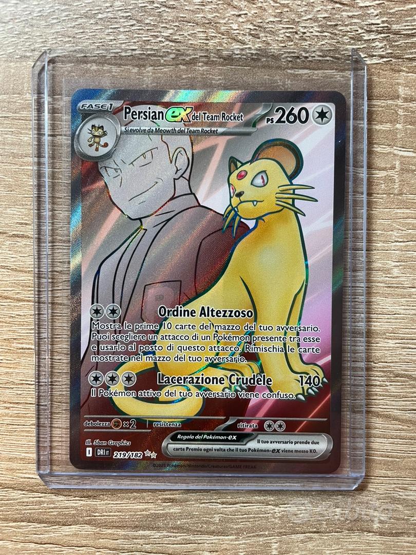 219 182 pokemon card Team Rocket's Persian ex (219/182) [Scarlet & Violet: Destined Rivals] main image 1