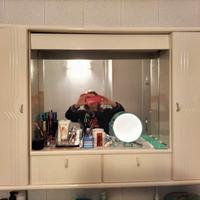 Specchio per bagno lucido in legno