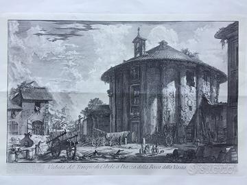 Incisione Piranesi-Colosseo Arco Costantino XIXsec