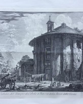 Incisione Piranesi-Colosseo Arco Costantino XIXsec