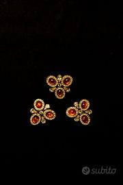Parure orecchini e spilla