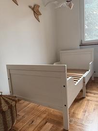 Letto allungabile e doghe bianco