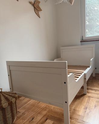 Letto allungabile e doghe bianco