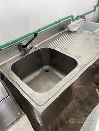 Lavandino professionale cucina inox