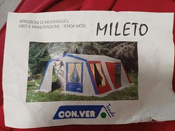 Tenda Campeggio Con.Ver Mileto 5 Posti 2 Camere