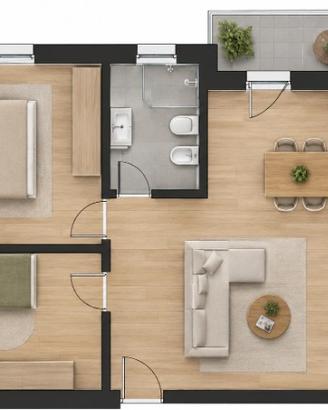Trilocale con balcone nel cuore di Castellanza