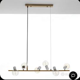 Lampadario in metallo,luci direzionabili,Tomasucci