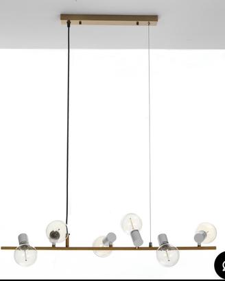 Lampadario in metallo,luci direzionabili,Tomasucci