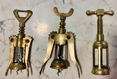 Set 3 Cavatappi Vintage in Ottone