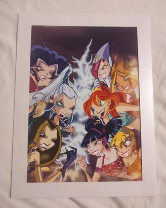 Stampa Winx club poster Bloom stella flora Trix