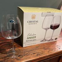 6 Calici cristallo di boemia