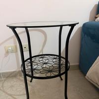 TAVOLINO IN FERRO E VETRO