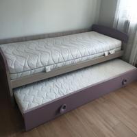 Letto singolo con cassettone estraibile
