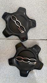 2 Coprimozzi Fiat 500X neri – logo cromato