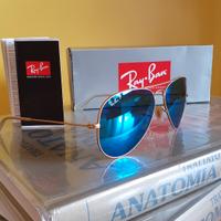 🕶 Ray-Ban Aviator RB3025 112/17 - blu e oro