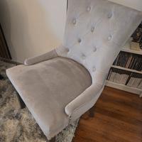 poltrone grigio chuaro in velluto 