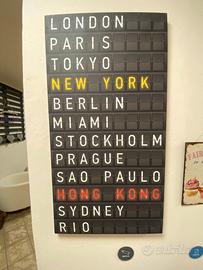Quadro decorativo città del mondo stile aeroporto 