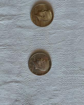 2 mezzi dollari Kennedy 1972