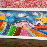 Quadro con panorama astratto