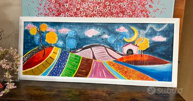 Quadro con panorama astratto