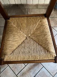 Sei sedie in legno massello