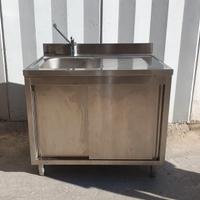 LAVELLO ARMADIATO IN ACCIAIO INOX cm 100x70x115h