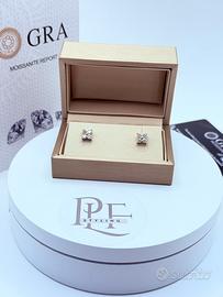 Orecchini quadrifoglio con Moissanite certificata