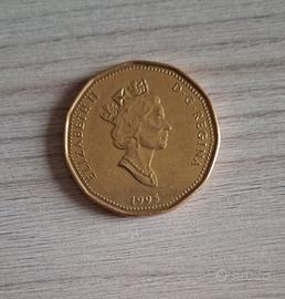 moneta 1 dollaro Canada Regina Elisabetta II 1995