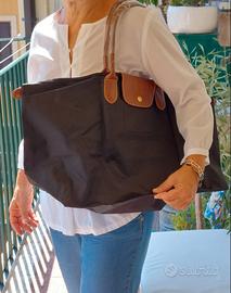 borsa da spalla. grande capiente pieghevole. Nera