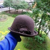 Cappello vintage bombetta da donna, in lana