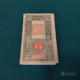 Antico piccolo libro La divina commedia Hoepli