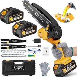 Mini Motosega a Batteria Per Potatura Con 2x4000 m
