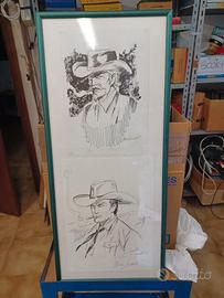  28 disegni tavole  fumetti  tex zagor 