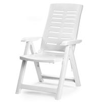 6 sedie in plastica + 2 poltrone pieghevoli