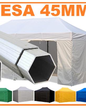 Gazebo pieghevole 3x4,5 ALU45mm leggero 6 colori