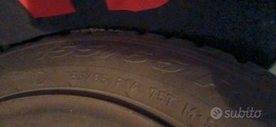 cerchi in. ferro con gomme usate,