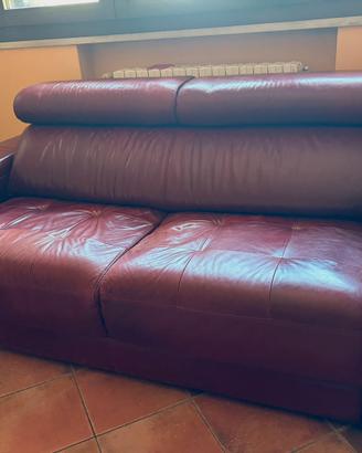 Divano 2 posti maxi in cuoio