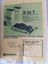 RADIO GIRADISCHI RECORD NATIONAL 3 IN 1