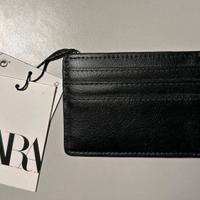 Portacarte ZARA pelle nero nuovo