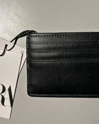 Portacarte ZARA pelle nero nuovo