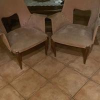 2 poltrone bouclé anni 50