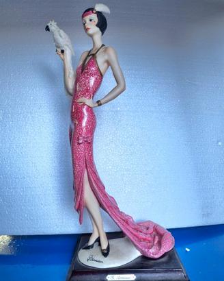 Statuetta Giuseppe Armani  1987 Dama con Pappagall