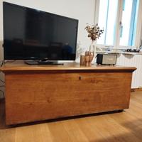 Cassapanca in legno Noce Vintage 