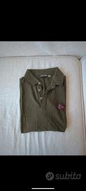 Polo Napapijri Verde Militare Taglia L Cotone 100%