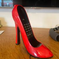 Telefono Vintage Scarpa Tacco Rossa Telephone